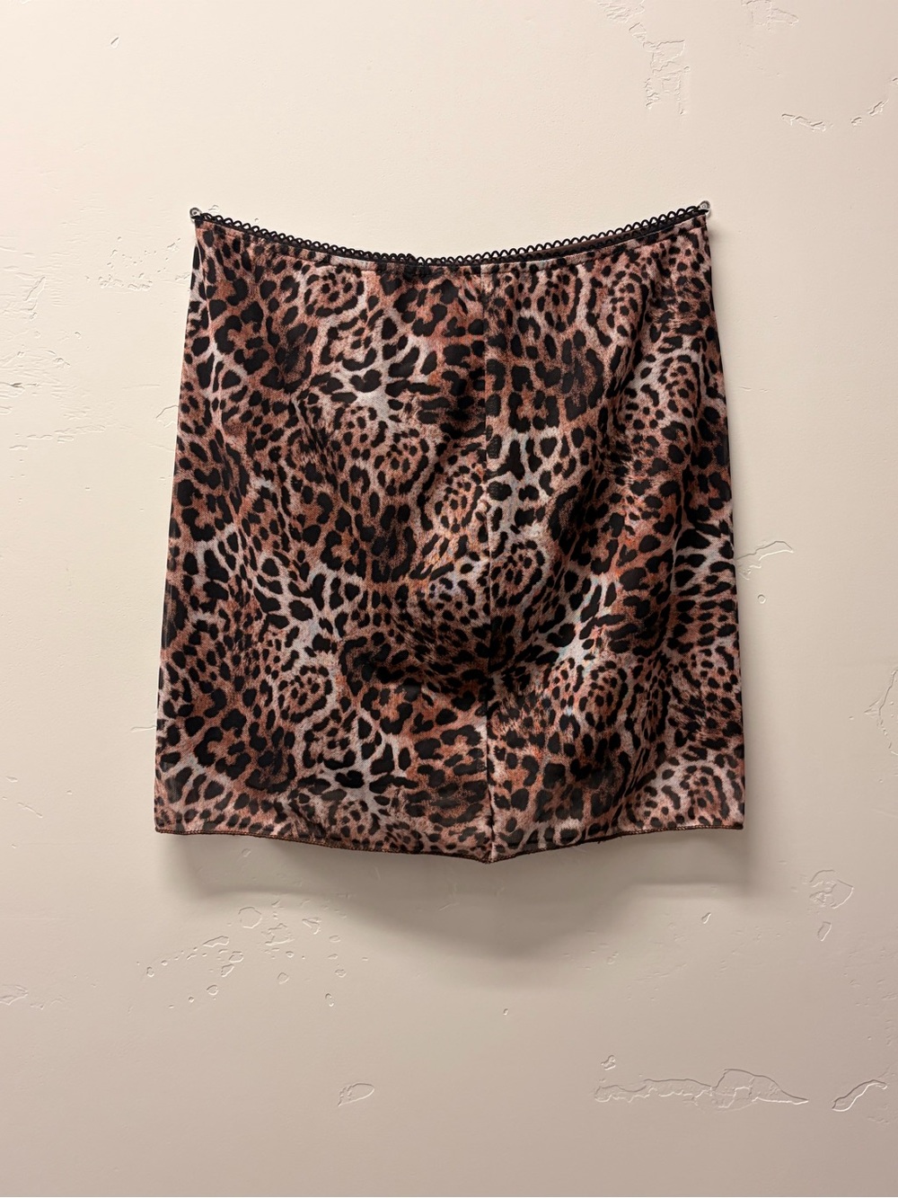 Leopard Print Mini Skirt in Brown and Black
